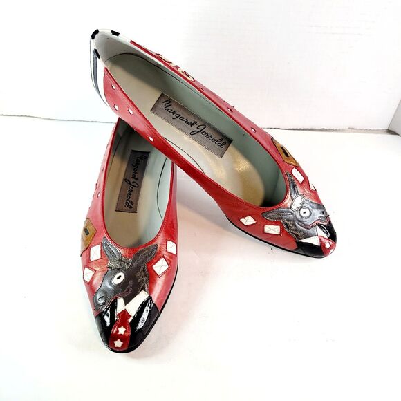 Rare Democratic Donkey MARGARET JERROLD 1996 Election Shoes Heels Pumps Sz 6.5 - Picture 4 of 14